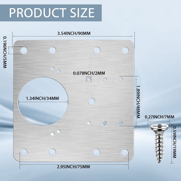 Hinge Fixing Plate Bracket Kit