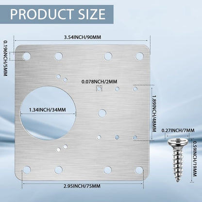 Hinge Fixing Plate Bracket Kit