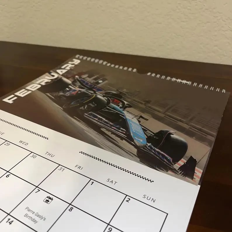2025 F1 Wall Calendar