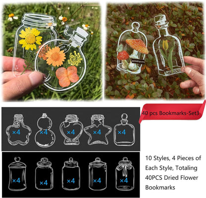 Transparent Dried Flower Bookmarks