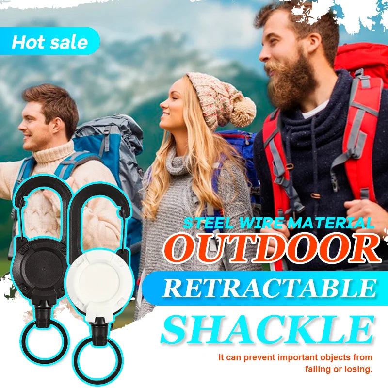 Outdoor Automatic Retractable Wire Rope Lure Tactical Keychain