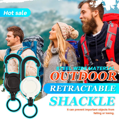 Outdoor Automatic Retractable Wire Rope Lure Tactical Keychain