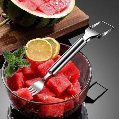 2-in-1 Stainless Steel Watermelon Fork Slicer