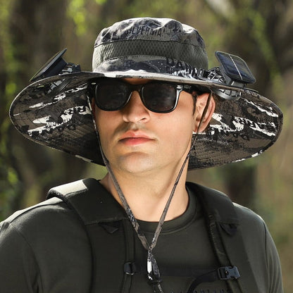 🏆 50K+ SOLD! 70% OFF – Almost Gone-⚡2025 New Ultralight Solar Fan Sun Hat – Lighter Than a Baseball!⚾(Only 11oz)