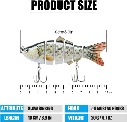 6-Segment Lifelike Fishing Lures