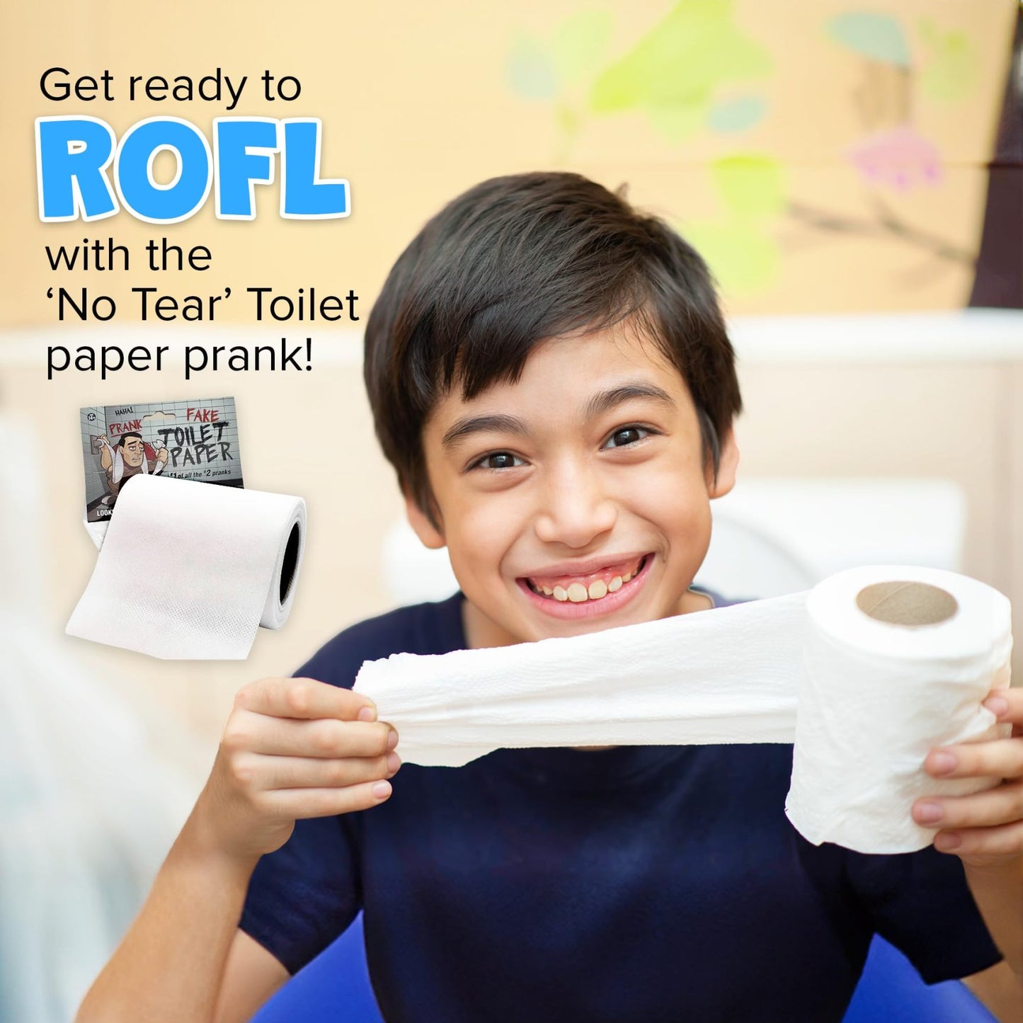 No Tear Prank Toilet Paper - Impossible to Rip Gag for Adults and Kids