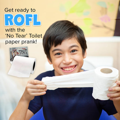 No Tear Prank Toilet Paper - Impossible to Rip Gag for Adults and Kids