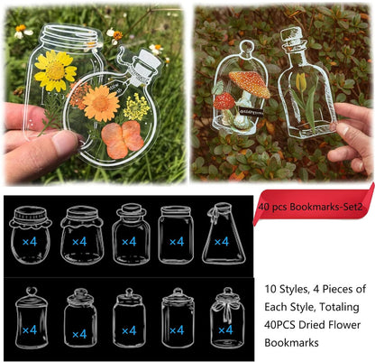 Transparent Dried Flower Bookmarks