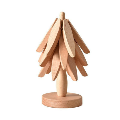 Wooden Leaves Design Coaster