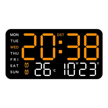 8.67''/16" Digital Wall Clock with RGB Color Changing Remote Control