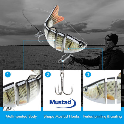 6-Segment Lifelike Fishing Lures