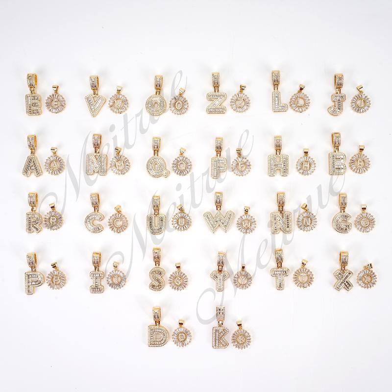 2 Pack - Initial Letter Pendant Necklaces