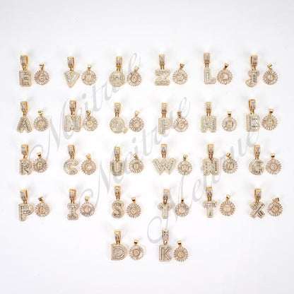 2 Pack - Initial Letter Pendant Necklaces