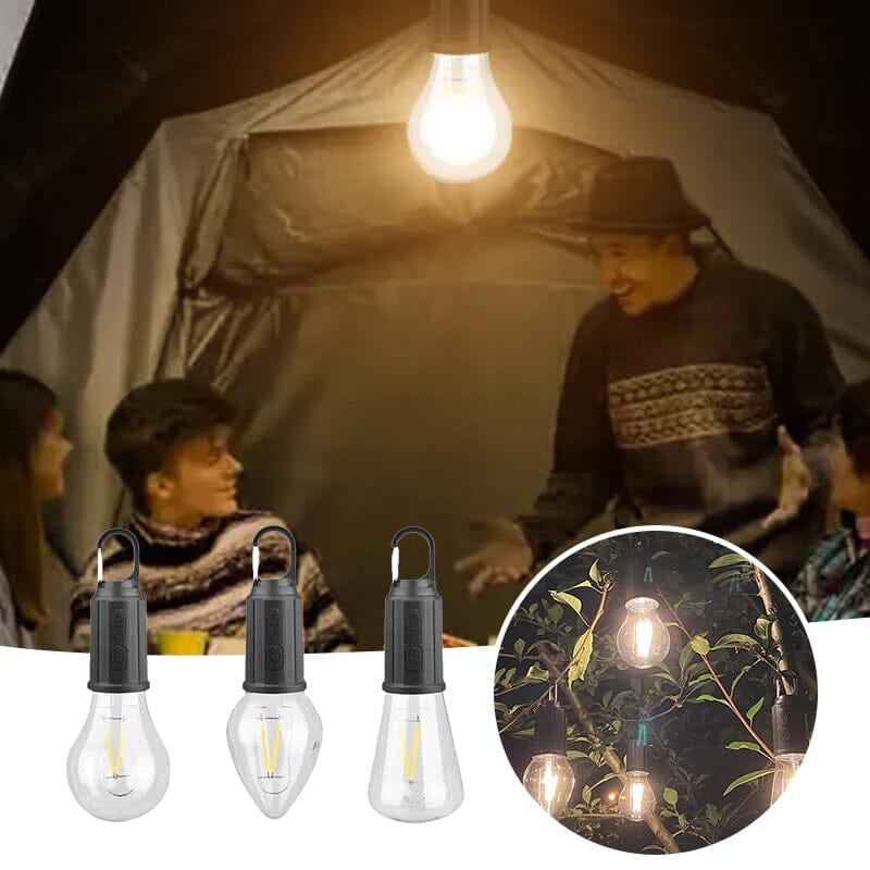 💡 New Outdoor Camping Hanging Type-C Charging Retro Bulb Light💡