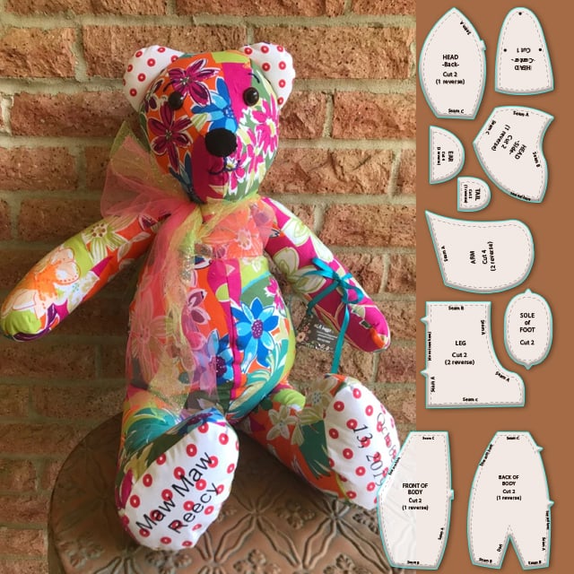 Memory Bear Template Ruler Set - With Instructions