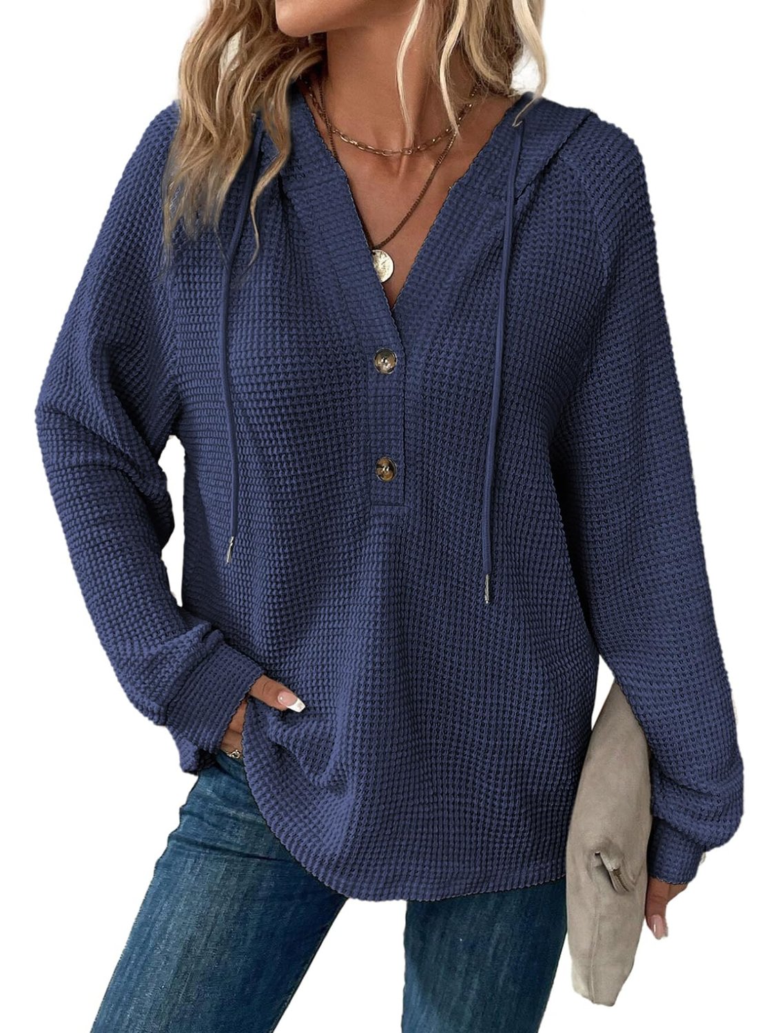 🎁Last Day 60% OFF-Women's Knitted Long Sleeve Casual Sweatshirt