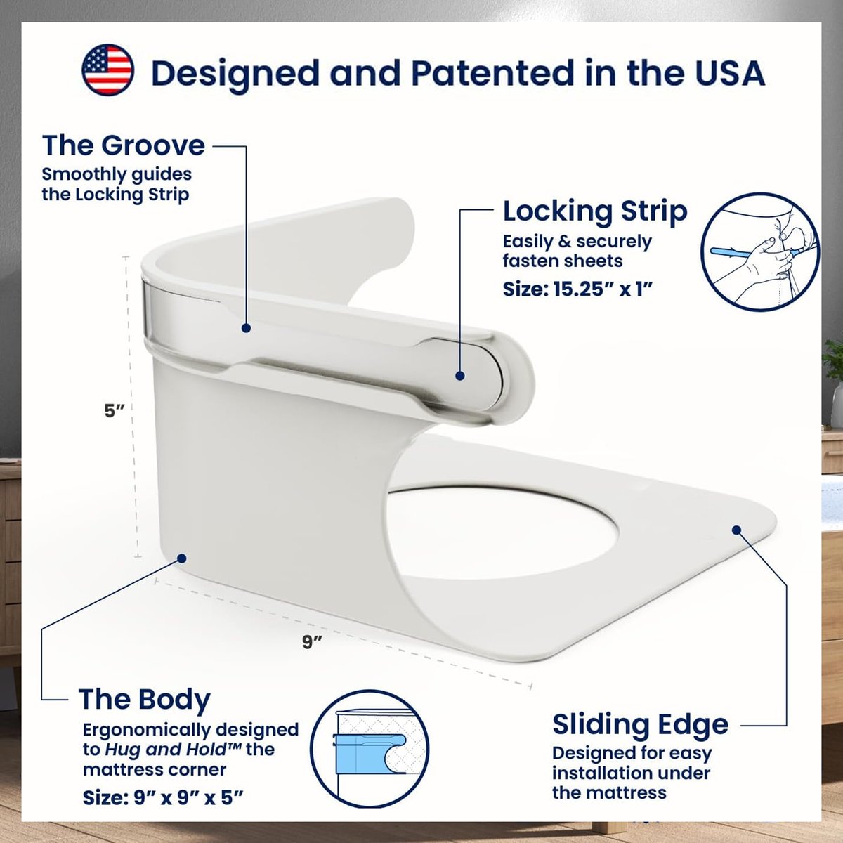 💖Last Day 49% OFF💖Sheet Holders - Secure Bed Sheets Firmly in Place - 4 Pack