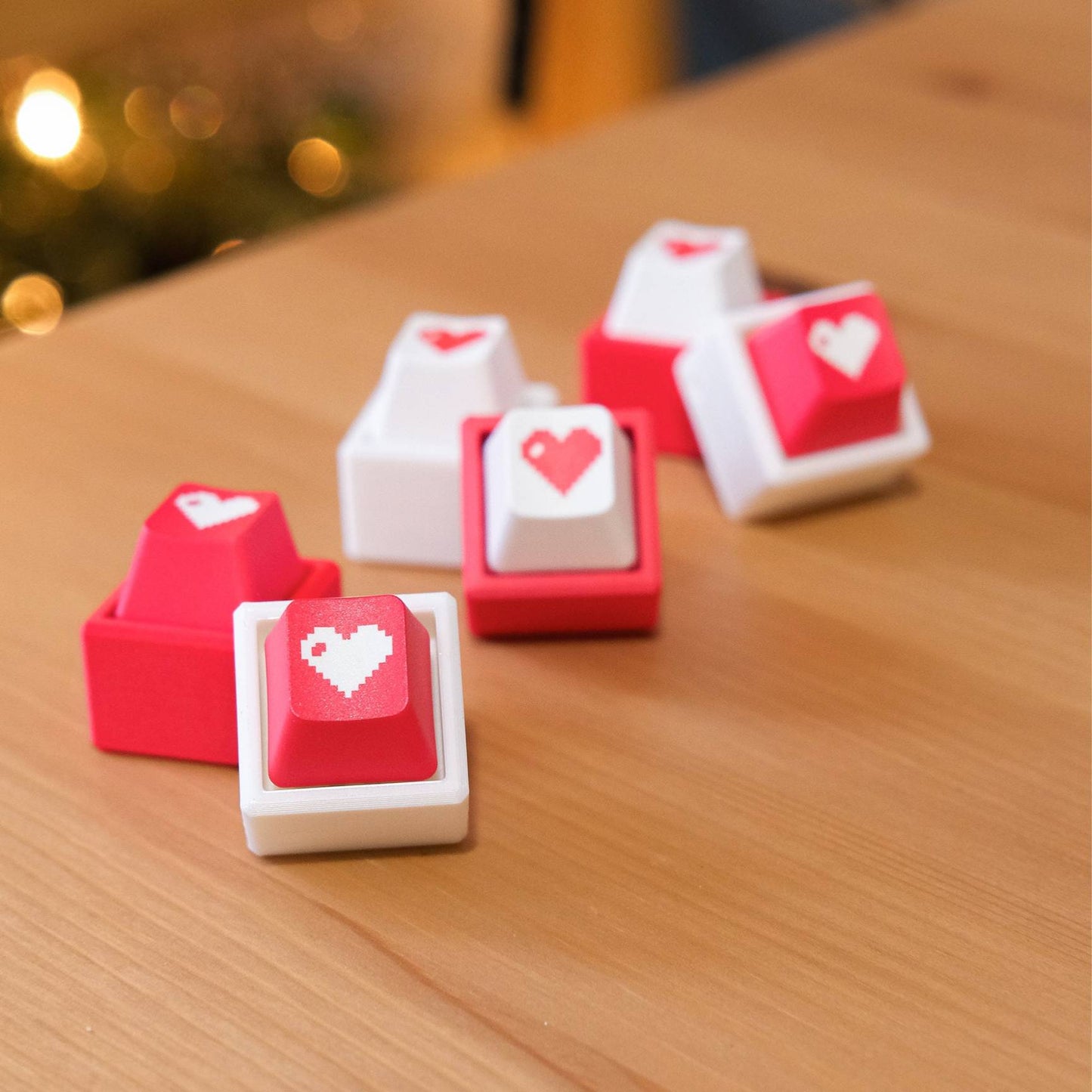 💗Pixel Hearts Keycaps Fidget Key Chain
