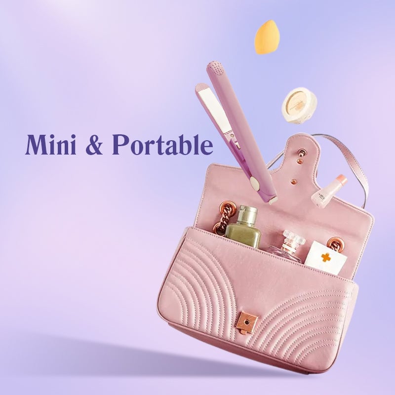 🔥49% OFF🔥2-in-1 Mini Curling Wand & Flat Iron Hair Straightener