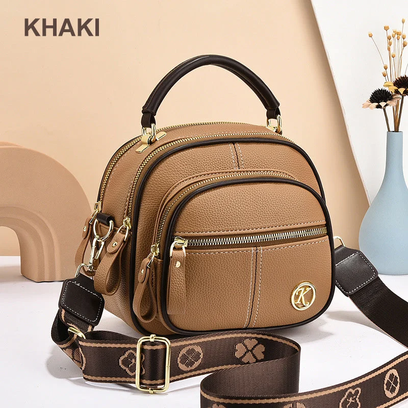 ✨Mother's Day Sale🎁multifunctional compartment Adjustable wide shoulder strap leather bag