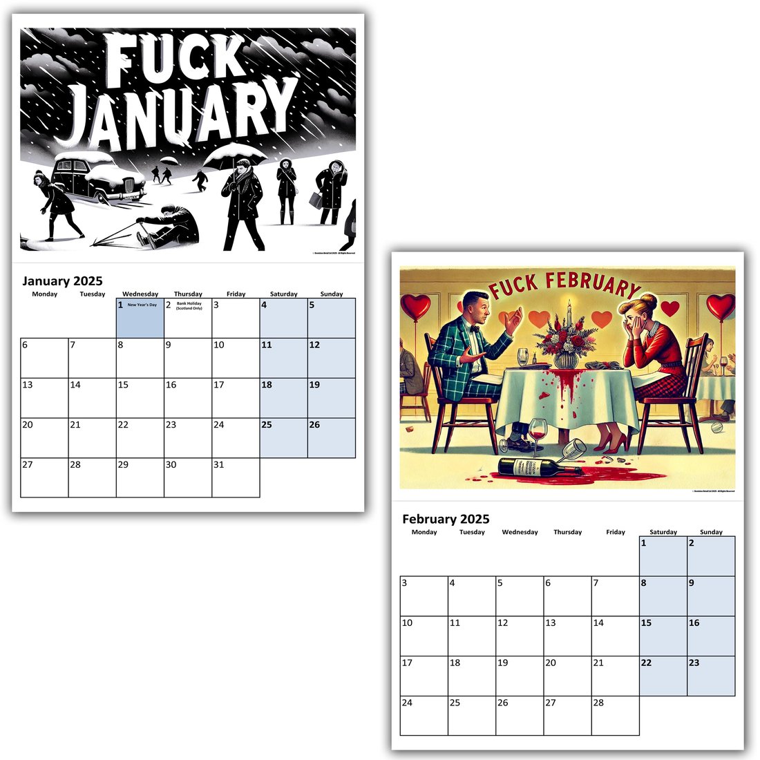 2025 Fuck The Year Adult Calendar