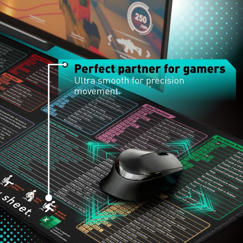 🔥LAST DAY SALE 49%-Excel Cheat Sheet Desk Mat