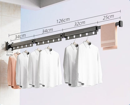 [Ready to use] Suction Cup Wall Mount Folding Clothes Drying Rack