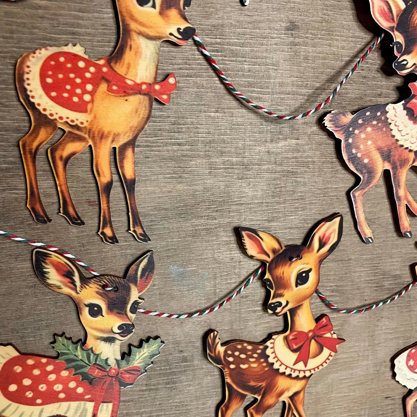 🎄Christmas Vintage Bunting Wooden