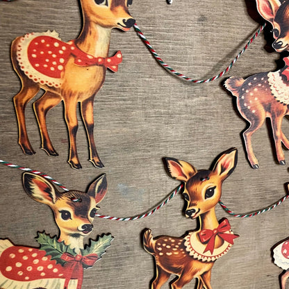 🎄Christmas Vintage Bunting Wooden