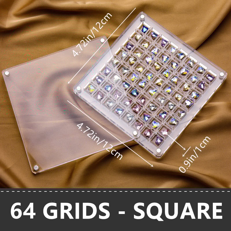 🌊Acrylic Magnetic Seashell Nail Diamond Display Box