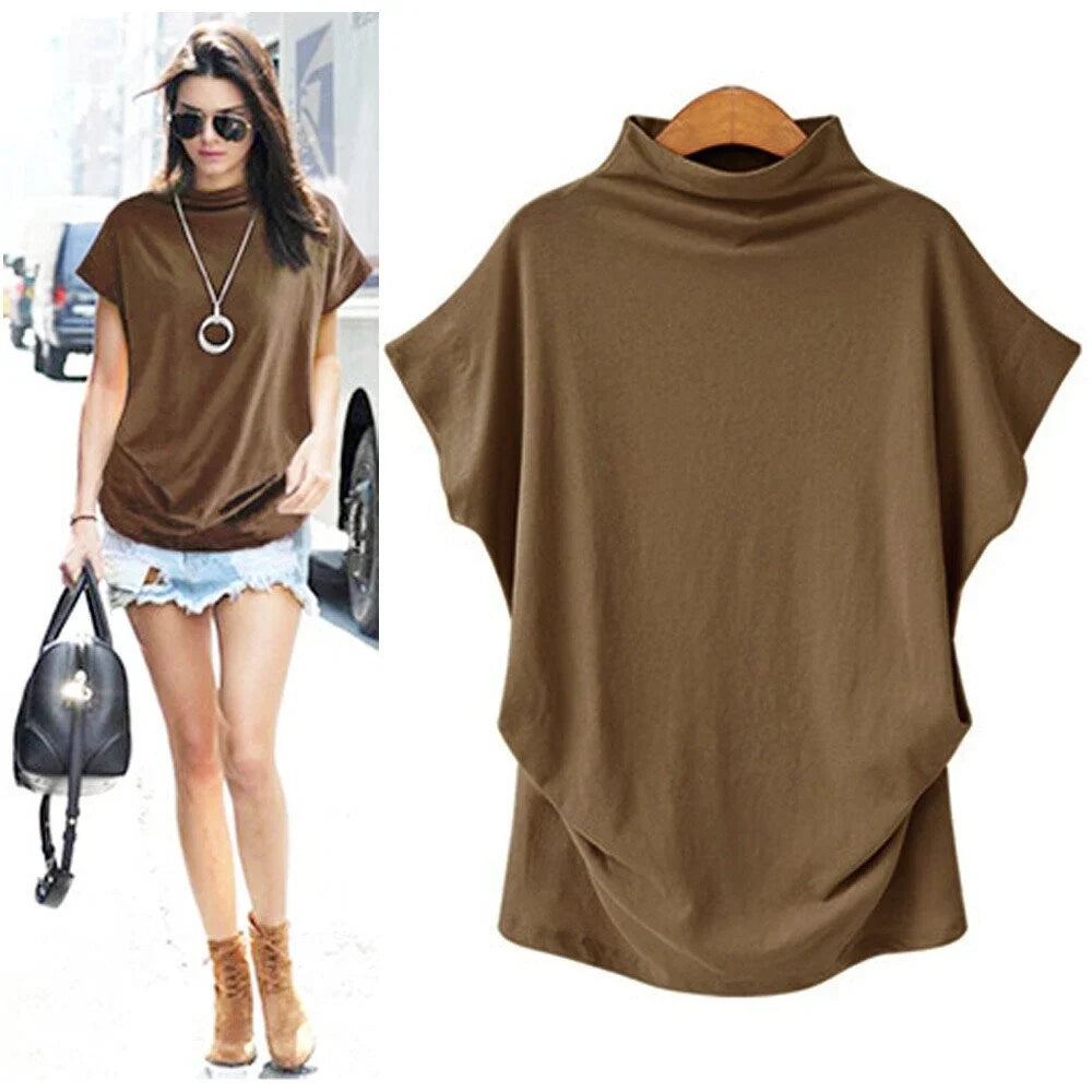 Women's Casual Loose Turtleneck Top