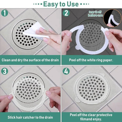🔥30 PCS Disposable Shower Drain Hair Catcher