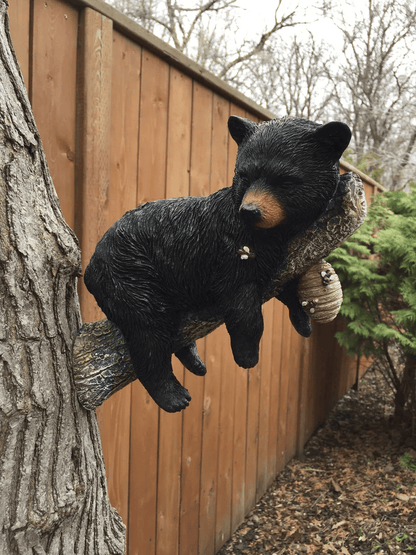 🔥Black Bear Cub Napping Hanging Out in a Tree Figurine