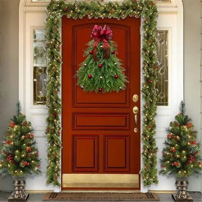 🔥Hot Sale 49% OFF 🎄Handmade Christmas Tree Wreath for Front Door