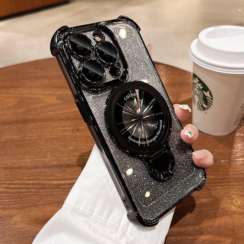 🔥New In Phone Case for iPhone 16 Series - Four Corners Air Cushion Anti-fall Case for iPhone with Invisible Ring Stand