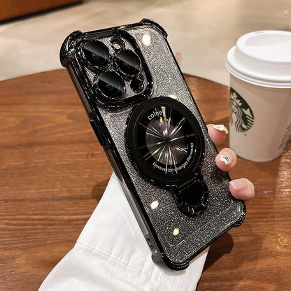 🔥New In Phone Case for iPhone 16 Series - Four Corners Air Cushion Anti-fall Case for iPhone with Invisible Ring Stand