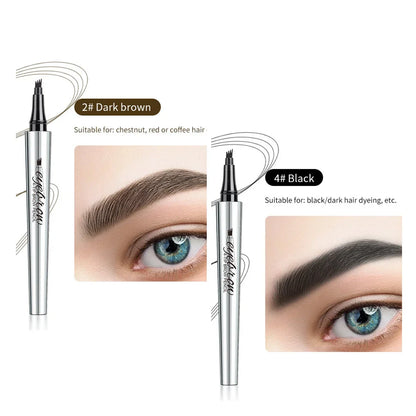 3D Waterproof Microblading Eyebrow Pen 4 Fork Tip Tattoo Pencil
