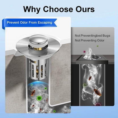 🔥Promotion Save- 49% OFF🔥-Universal 2-in-1 Bathroom SinkStopper