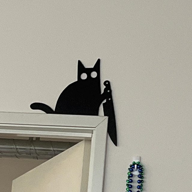 🔥🔥2025 Mother's Day Gift 50% Off--Metal Adorable Cat Door Topper