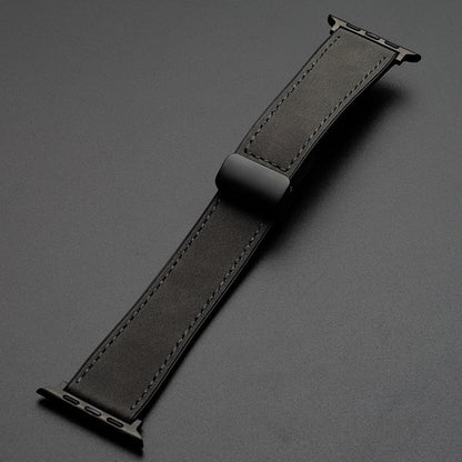🔥2025 New Arrival🔥Crazy Horse Leather Silicone Watch Strap For Apple watch
