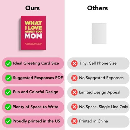 📖What I Love About You, Mom. Why I Love You Fill-in-the-Blank Gift Book. – The Perfect Gift for Mom! 💖