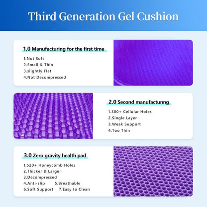 🔥Last Day Discount 49% Off -Honeycomb Gel Seat Cushion – All-day Comfort while Working -