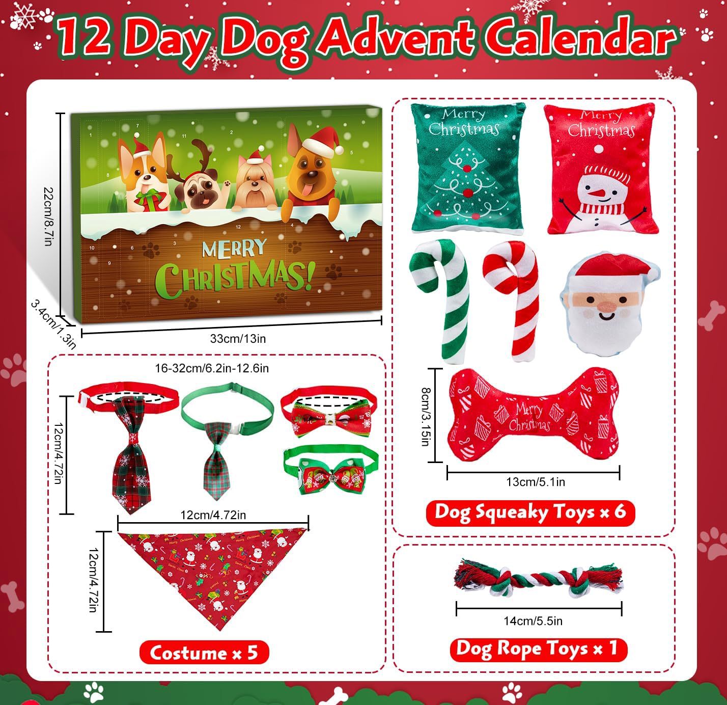 🔥Last 48 hours 57% OFF - 🐱2024 Christmas Countdown Pet Toys Advent Calendar