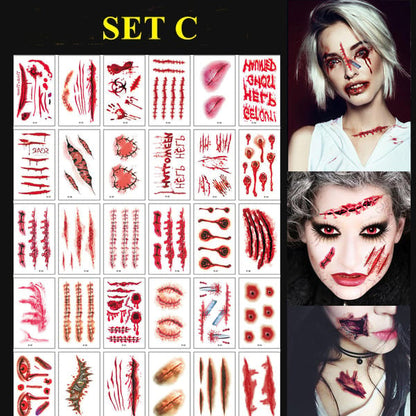 😈Halloween Prank Makeup Temporary Tattoo