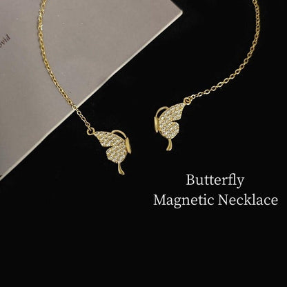 Magnetic Butterfly Patchwork Necklace