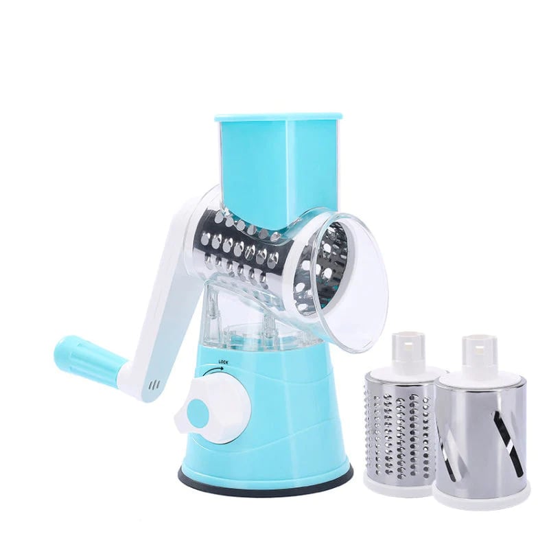 🧑‍🍳Kitchen Artifact --3 in 1 Rotary Cheese Grater Vegetable Slicer