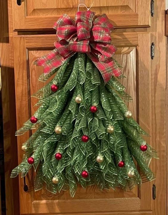 🎄Handmade Christmas Tree Wreath for Front Door🎅