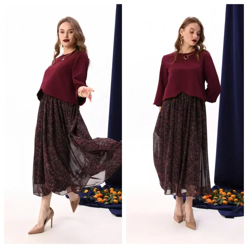 💗Skirt set with elegant bust