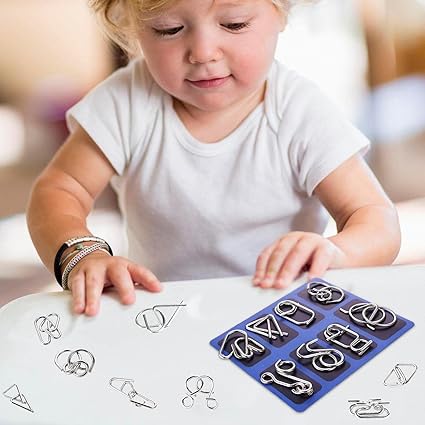 🔥Christmas Promotion 49% OFF-Metal Puzzle Ring,Educational intellectual Toys IQ Toys,Metal Brain teaser Puzzles for kids & adults