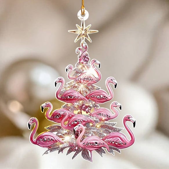 🎄Flamingo Christmas Ornaments🦩